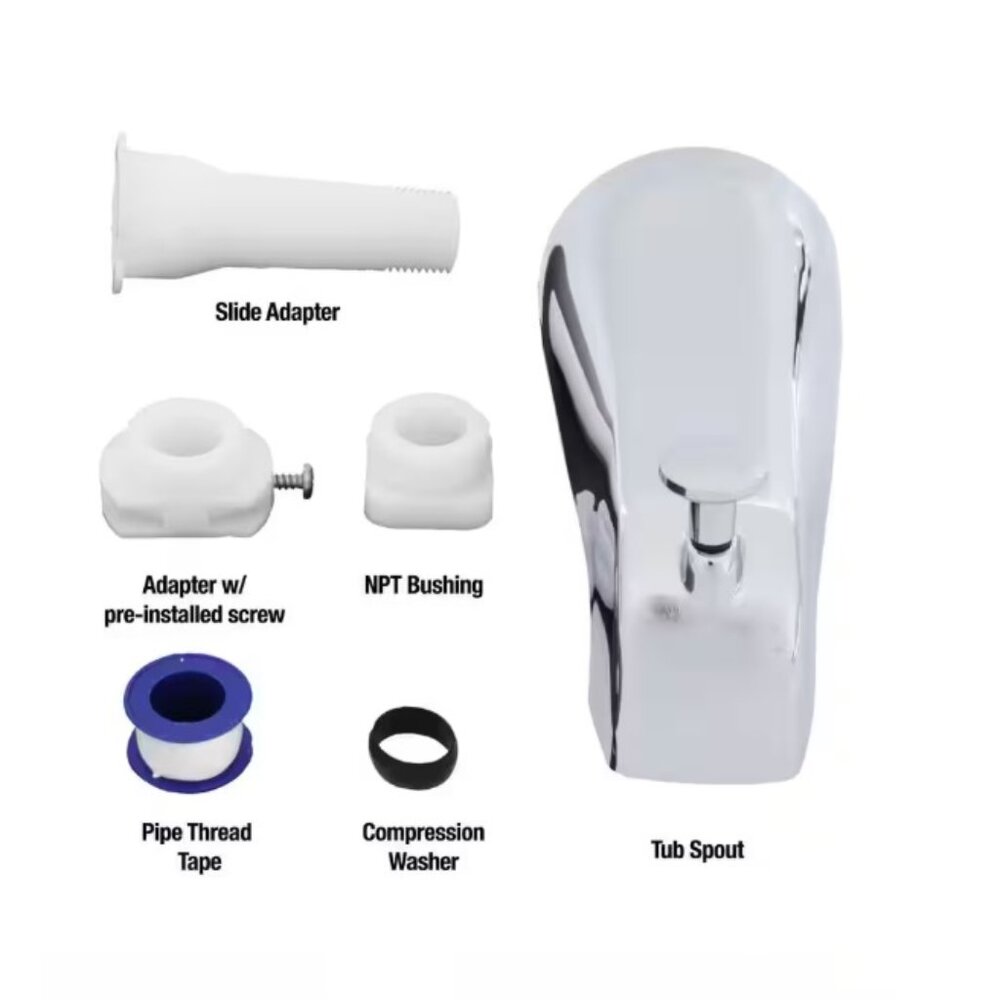 3 in. Universal Tub Spout with Handheld Shower Fitting